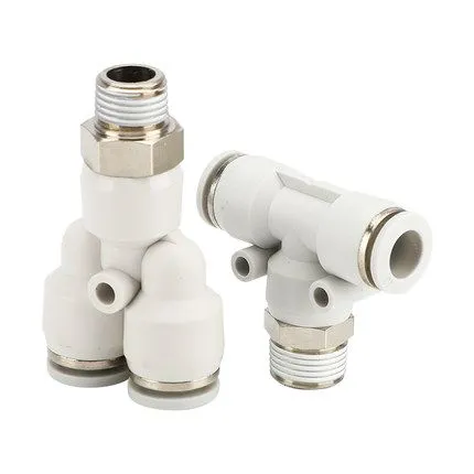 Male Thread Y Type PX4mm-12mm OD Hose Tube One Touch Pneumatic Fitting photo-4