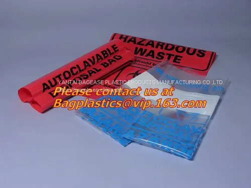 Safe Disposal, Biohazard Labeling, Autoclavable Bag, Polypropylene, Disposable, Clear Transparent Disposal Sack photo-2