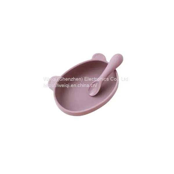 Weiqi Manufacture Silicone Baby Plate Bowl With Spoon photo-5