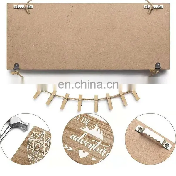 Bamboo Wood Printed Decorations for Living Room Wedding Christmas Frames Home Sign Cute Walls Decor Restaurant Modern Arts photo-4