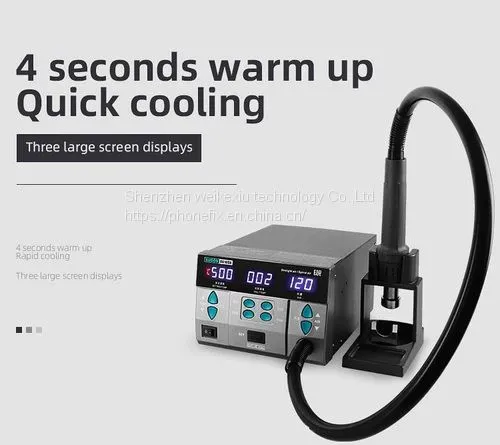 SUGON 8610DX 1000W Hot Air Gun LED Display Lead-Free Rework Station With 5 Nozzle photo-2