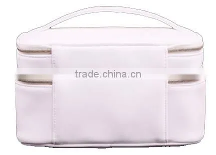 Leather Travel Cosmetic Organizer Makeup Artist Train Case, Leather Beauty Travel Bag Quality Choice photo-3