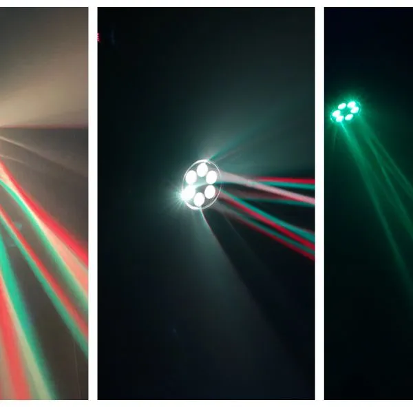Rainbow Effect LED Bee Eye Lense Rotation Moving Head With Sound Music Control Party Lights for dj Pubs Musicians Party photo-4