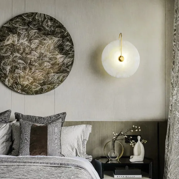 Modern Luxury Alabaster Lamp​ Hotel Wall Sconce Artdecolite Lighting photo-5