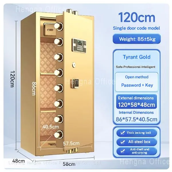 Programmable Digital Security Hotel Safe | With Emergency Key Override | 120cm Commercial Code Safe for Hospitality Industry photo-2