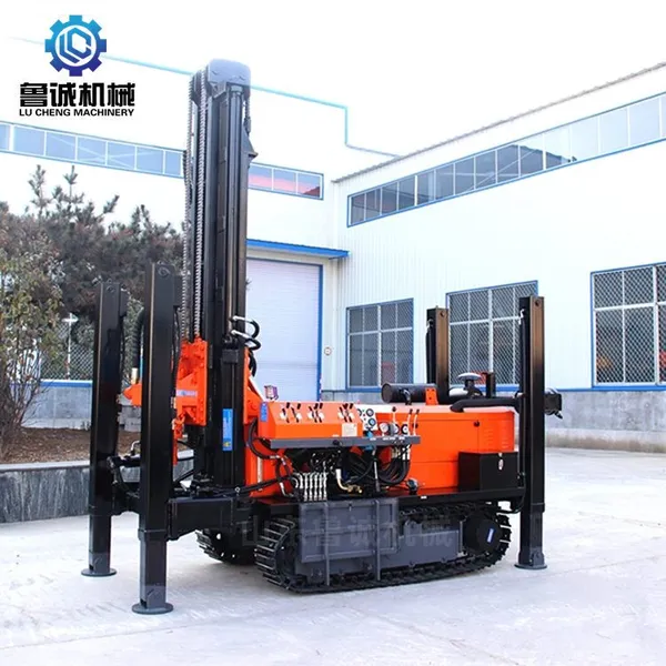 200m Tracked Pneumatic Drilling Rig, Diesel Powered Hard Rock Water Well Drilling Rig, Rural Water Supply Drilling Equipment photo-2
