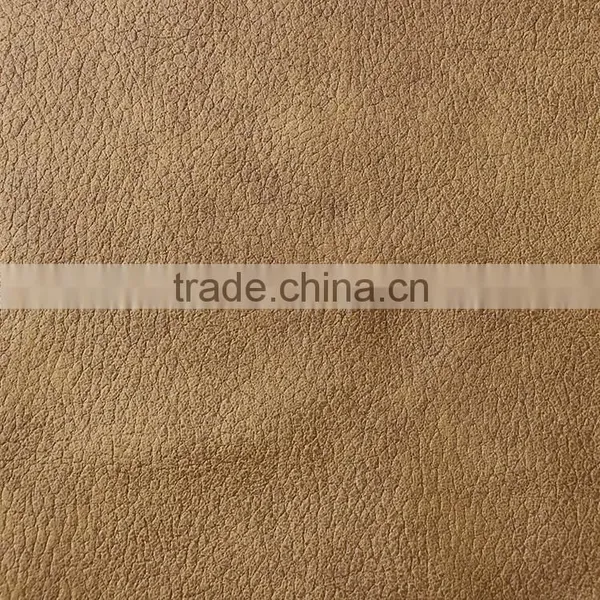 Bright Leather-look Embossed Sofa Fabric With Nonwoven Back/PVC Quality Choice photo-4