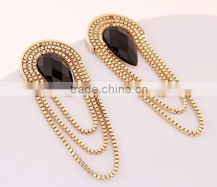 Chinese Factory Price Cheap Price High Quality Chain Link Tassels Earrings photo-2