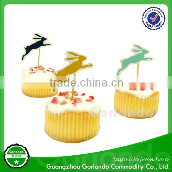 Duck Printing Wooden Cocktail Toothpick Flags photo-5