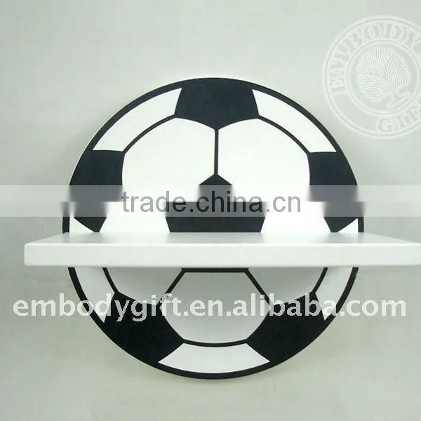 Wooden Footbal Shelf