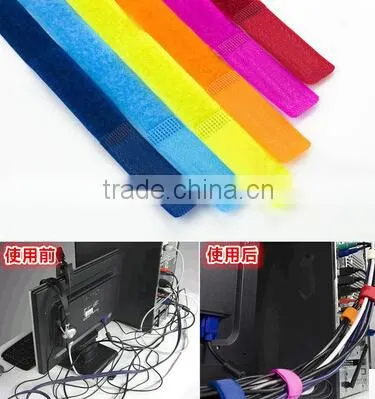 High Quality Colorful Adjustable Hook and Loop Wire Cable Tie photo-4