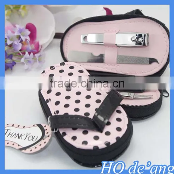 Hogift Creative Wedding Supplies Wedding Favor Gift Slippers-shaped Manicure Sets Tools MHo-102