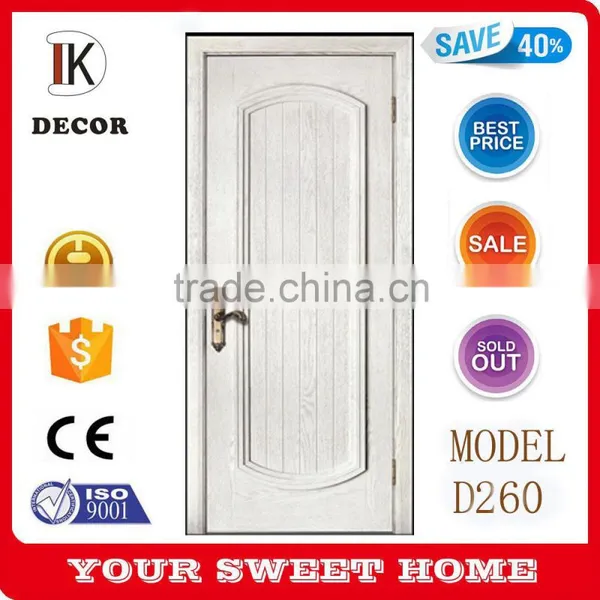 White Lacquered MDF Single Panel Wood Door Design photo-4
