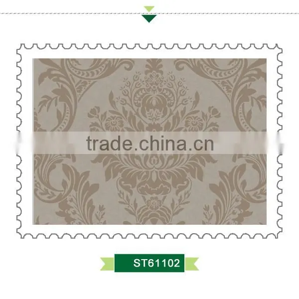 Amazing Wallpaper, Brown Classic Damask Wallcovering for Dining Room , Chromatic Wall Decal Distributor photo-3
