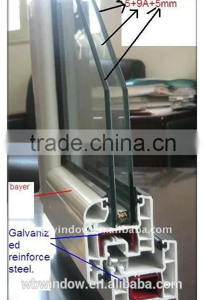 Cheap Single Clear Glass PVC/UPVC Tilt&turn Home Windows,white Tilt&turn Windows,PVC/UPVC Windows and Doors photo-2