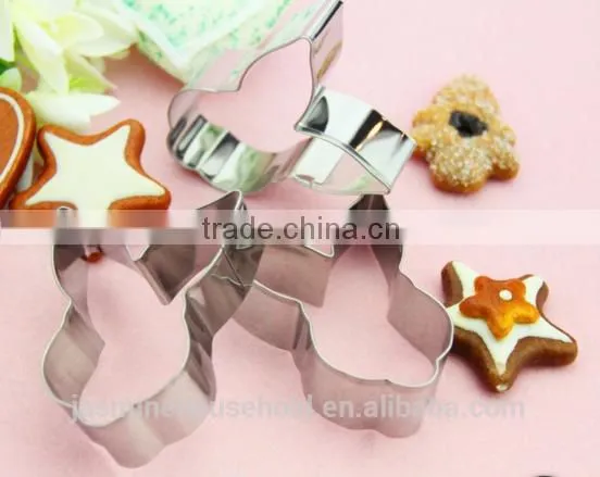 2015 Popular DIY Creative Design Animal Shaped Stainless Steel Cookie Cutters for Cakes and Bisciuts