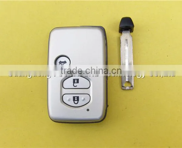 Uncut Valet Key 3 Buttons Smart Card Key Fob for Toyota Highlander RAV4 Car photo-2