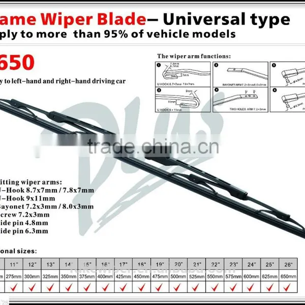 New Products Coated Silicone Refill Frame Windscreen Wiper Blade T650 photo-3