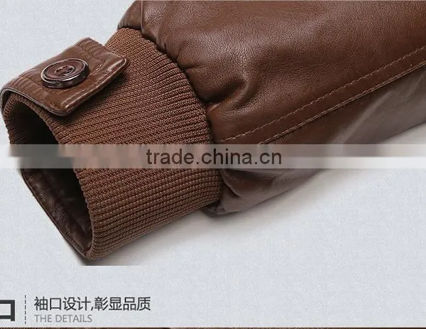 European Style and Spring Season Wholesale Men Leather Jacket photo-5