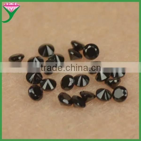 Hot Sale 1.25mm Round Brilliant Cut Synthetic Black Nano Spinel Gemstone for Decoration Free Sample