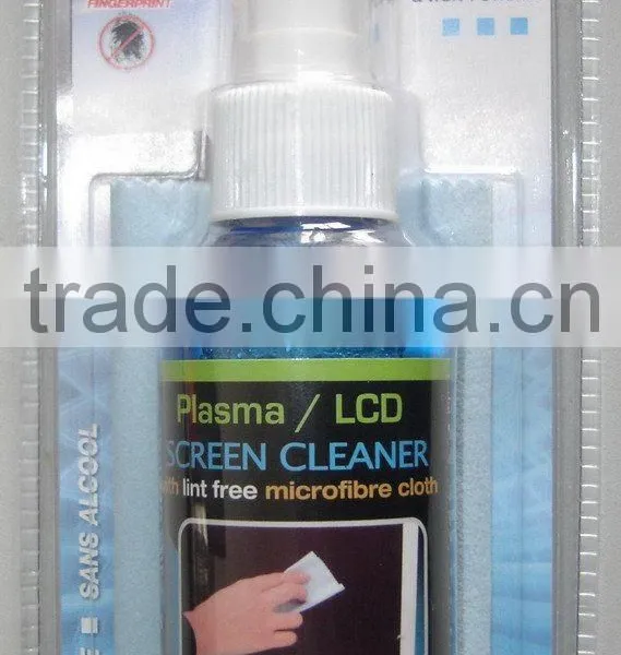 120ml Cleaner 12*18CM Double-sided Microfiber Cloth LCD Cleaning Kit