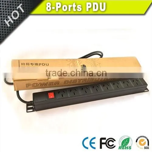 Vision Aluminum Alloy Rackmount 19inch 8 Ports PDU in Black photo-2