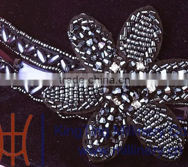Womens Royal Blue Velvet Bridal Hats photo-6