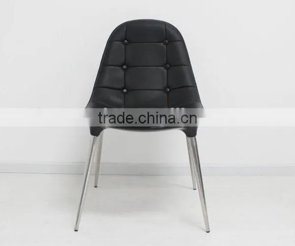 Diane Glass Fiber Reinforced Plastic Armrest Chair Hotel Dining Chair Leather Buckle Dining Chair photo-3