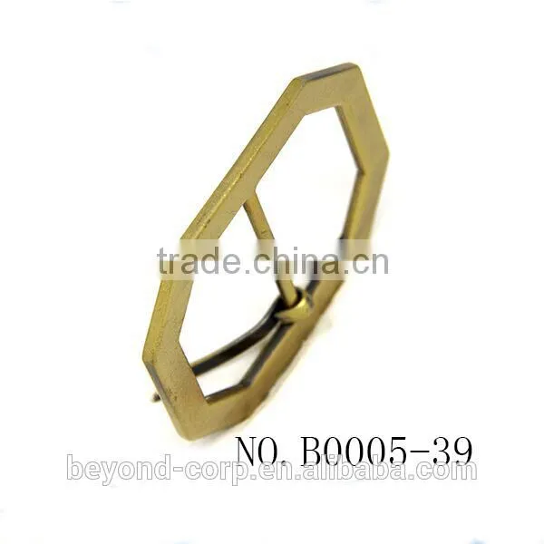 Anti Brass Brush Effect Hexagon Shape Buckle Bee House Shape Pin Bar Buckle for Handbag photo-2