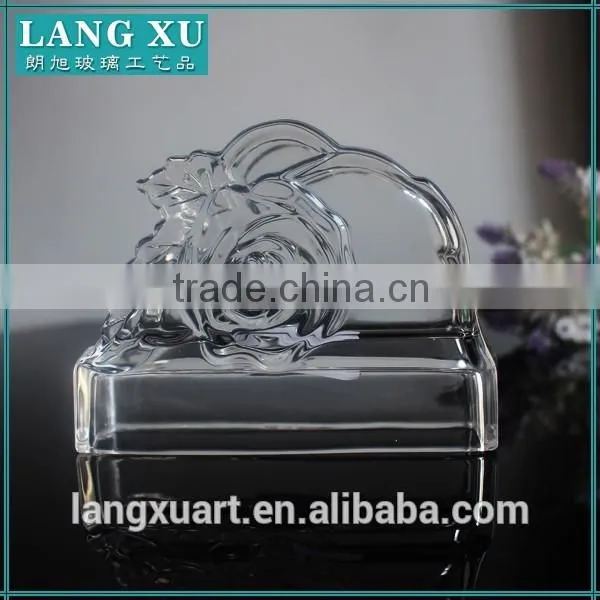 LX-PW001 crystal glass five star hotel restaurant napkin holder