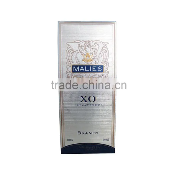 Cheap Customized Special Silver Cardboard Brandy Wine Box Printing Service photo-2