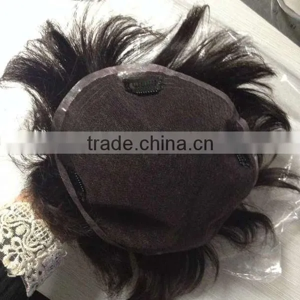 Indian Remy Human Hair Toupee / Wig for Men Natural Hair Wig for Men photo-3