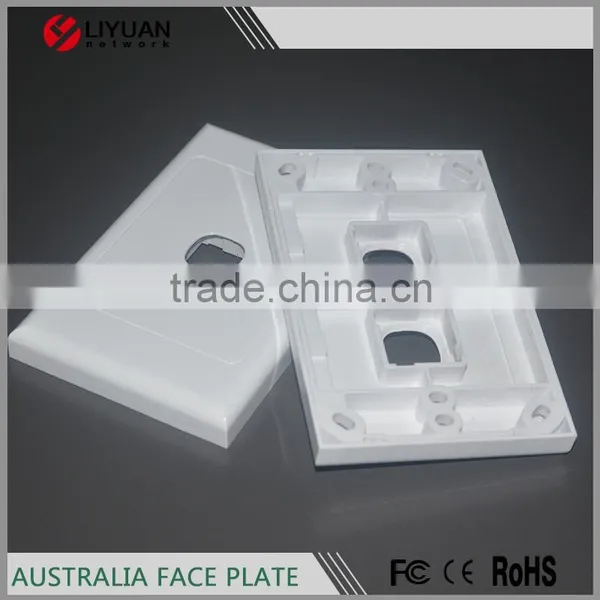 LY-FP163 3 Port RJ5 LiYuan Australia Face Plate Wall Outlet photo-5