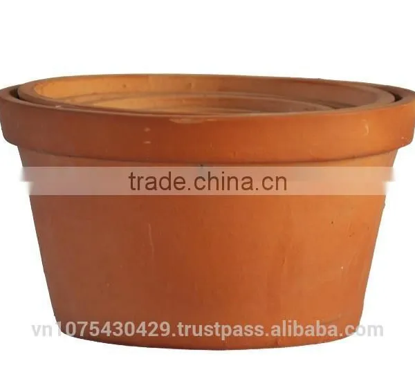 Ceramic Orchid Pot, Red Terracotta Pots