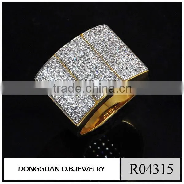 925 Silver Fashion Man Ring AAA Clear Zircon Ring With Factory Price photo-6