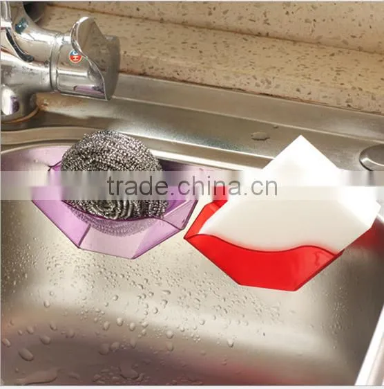 Double Suction Cup Sink Shelf Soap Sponge Drain Rack / Bath Kitchen Sucker Storage / Storage Rack Bathroom Shelves photo-3