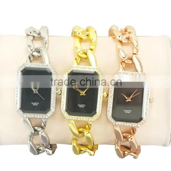 Summer Season Fashion Models Fit Wrist Chain Bracelet Watches Quartz Square Watches Women photo-3