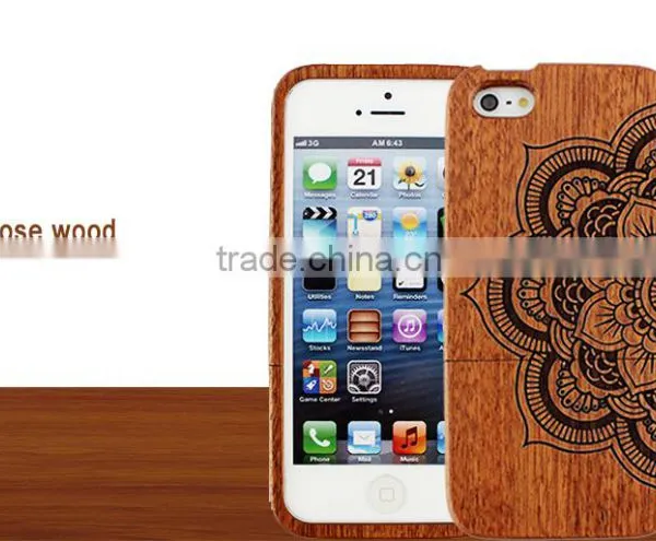 Mandala Flower Design Engraved Double Sided Bulk Case For IPhone 5/5S photo-4