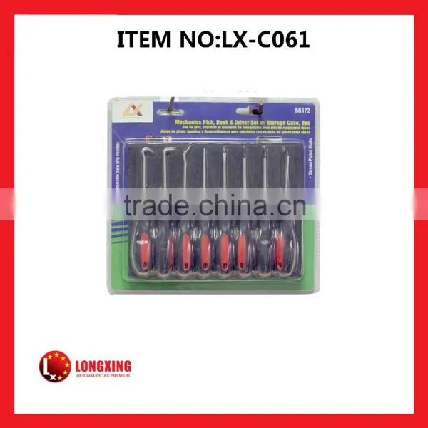 Factory Supply Best Selling Promotion 8 Pcs Mechanics Plck,hook and Driver Set