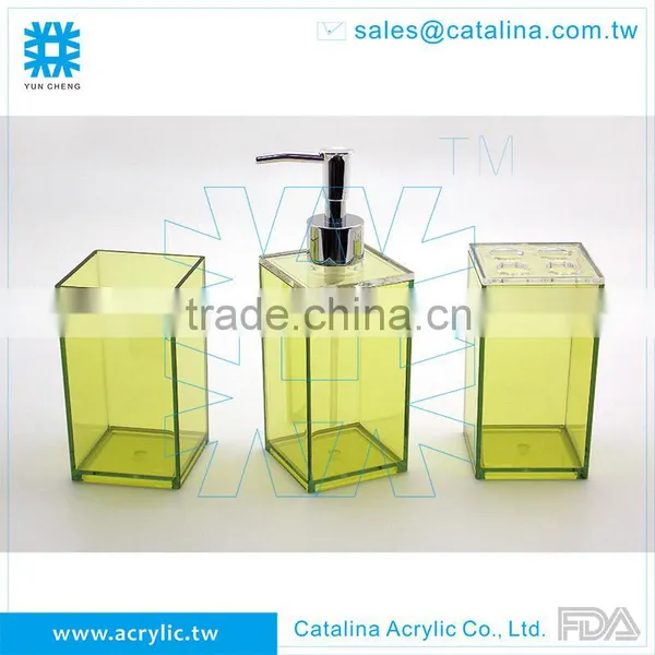 Tooth Brush, Set or Separate of Tumbler Lotion Dispenser Soap Dish Acrylic Bathroom Accessory photo-3