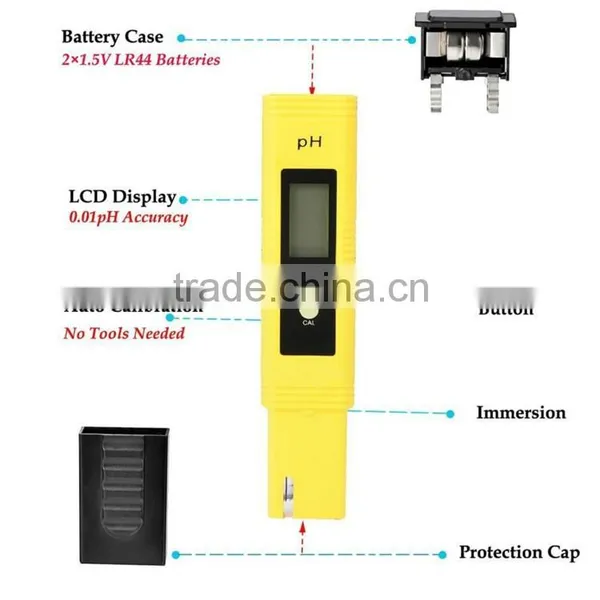 2016 New Protable LCD Digital Mini PH Meter Pen of Tester Accuracy 0.01 Aquarium Pool Water Wine Urine Automatic Calibration photo-5