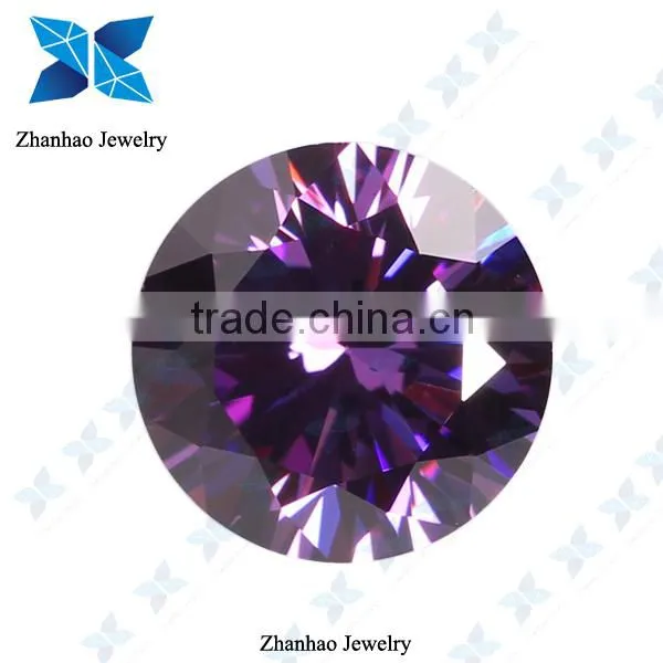 cz Amethyst Gemstone Cubic Zirconia Star Cut Stone