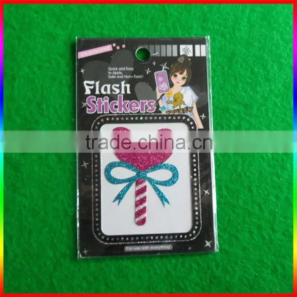 Bowknot Pattern Glitter Powder Stickers photo-3