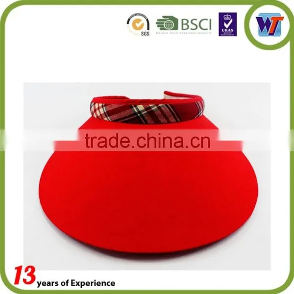 Cheap printed sun visor hat Cotton big Visor Caps Custom foam Visor hats