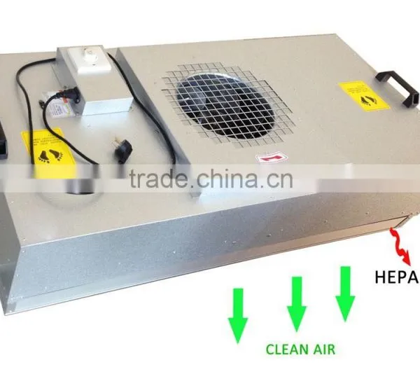 ZHUOWEI Brand CE Certified Self-motored FFU HEPA Fan Filter Unit for Ceiling Module photo-2