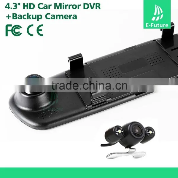 4.3 Inch FHD Car DVR Car Black Box Rear View Mirror Car Camera Recorder photo-3