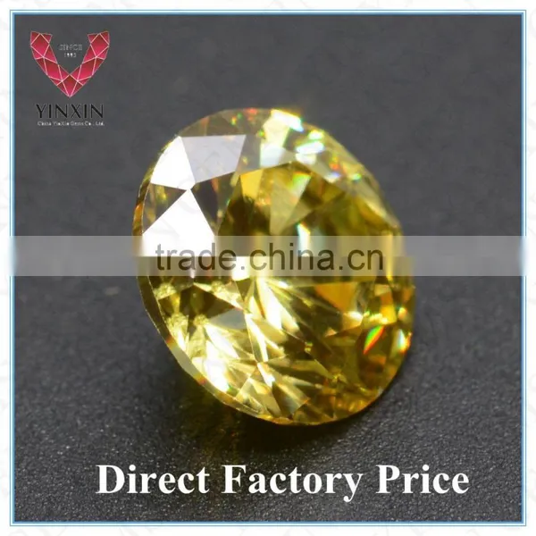 Brilliant Golden Yellow Cubic Zirconia Round 6.00mm CZ photo-2