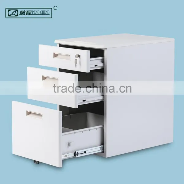 Auto-lock Function Light Gray3 Drawer Steel Mobile Cabinet photo-2