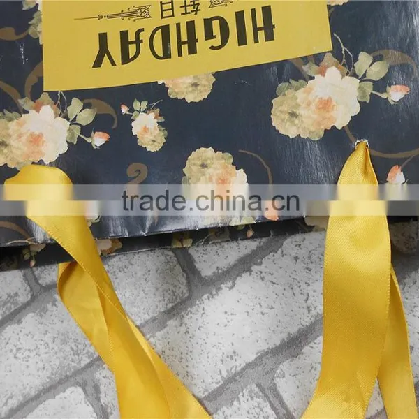 Custom Made Flower Pattern Bags for Shopping Cloth Paper Bag photo-4