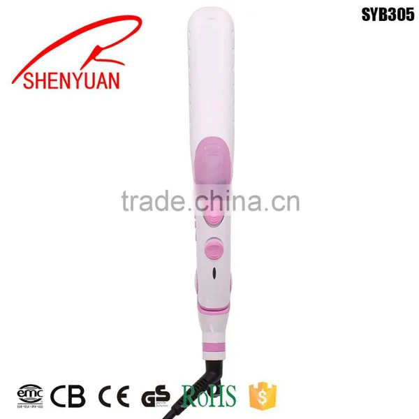 New Arrivals Pink Hair Iron Make Curl and Staightening Hair Straightener photo-4